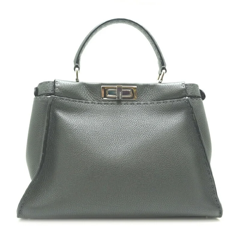 Fendi tote bags with a solar - powered charging panel for eco - friendly chargingFendi Peekaboo Medium 2Way Ladies Handbag 8BN290 Selleria Leather Gray