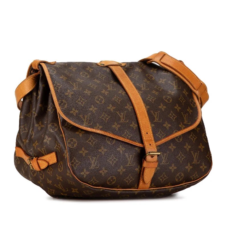 Louis Vuitton bags with a zippered interior pocket for better organizationLouis Vuitton Monogram Saumur 35 (gxGFFv)