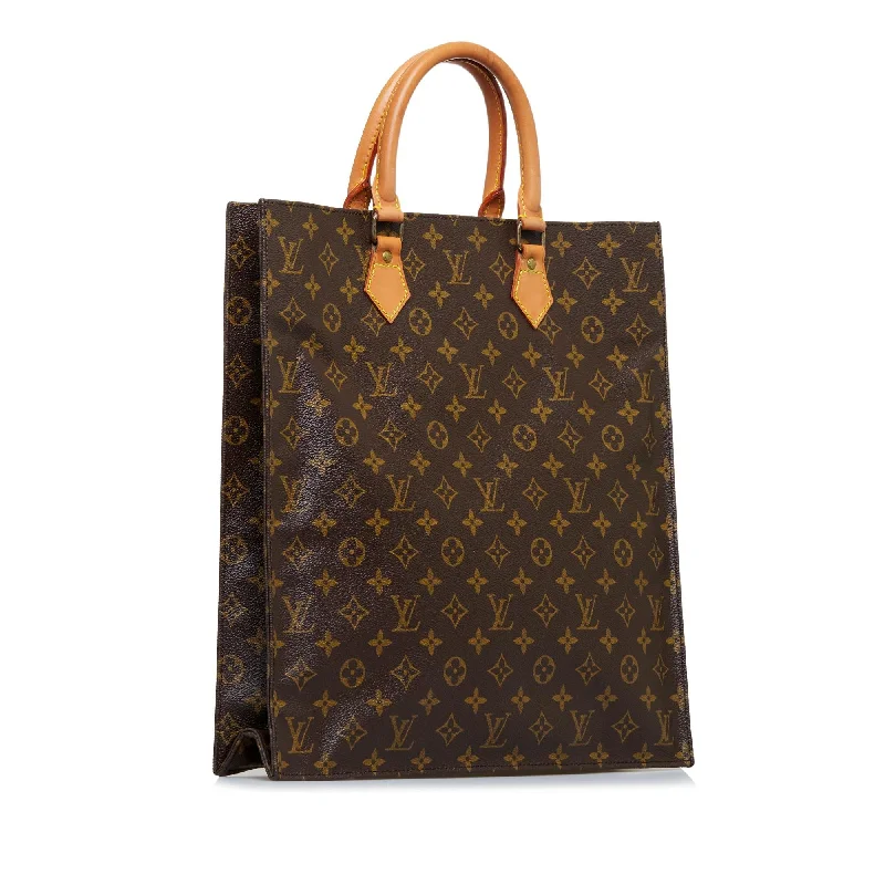 Louis Vuitton handbags with a patent - leather finish for a shiny lookLouis Vuitton Monogram Sac Plat (eAn2Ds)