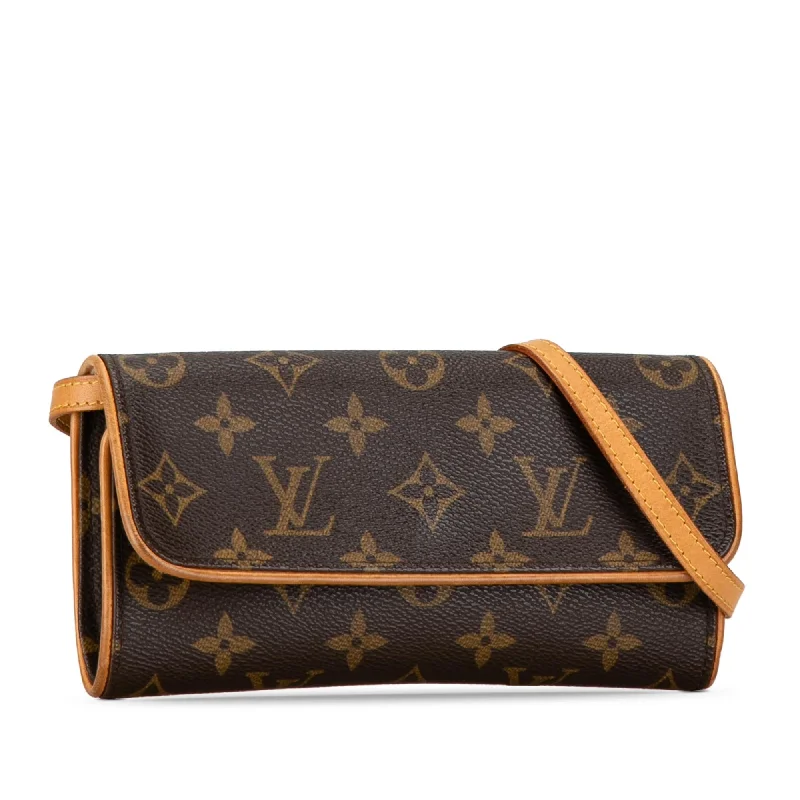 Louis Vuitton backpacks with a padded back panel for comfort during long - wearLouis Vuitton Monogram Pochette Twin PM (0YCHpX)