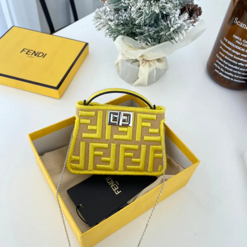 Fendi handbags with a metal - framed clasp for durability and a stylish lookBC - FENDI BAGS - 184