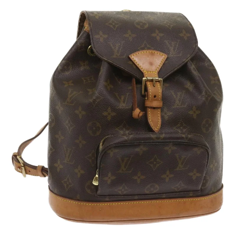 Ladies Louis Vuitton shoulder bags with a single - handle silhouetteLouis Vuitton Montsouris Mm Backpack Lv