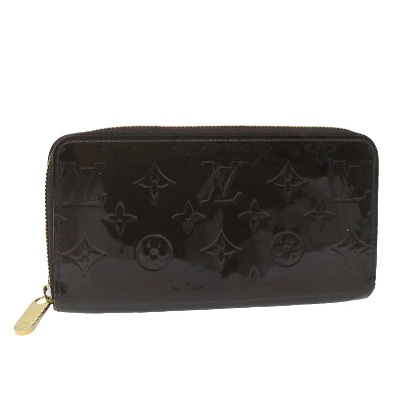 Louis Vuitton bags with a detachable mirror inside for on - the - go touch - upsLOUIS VUITTON Monogram Vernis Zippy Wallet Wallet Griyacht M90218 LV Auth ep2443