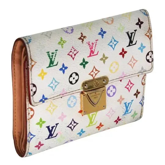 Ladies Louis Vuitton shoulder bags with a wide - width strap for comfortLouis Vuitton Multi-color Koala Box Murakami Kisslock Wallet