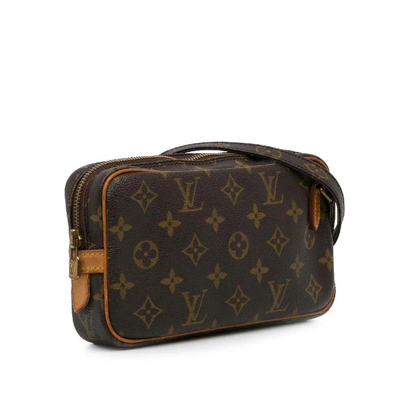 Louis Vuitton bags with a front - zip pocket for small items like keysLouis Vuitton Monogram Pochette Marly Bandouliere (FWq3Sr)