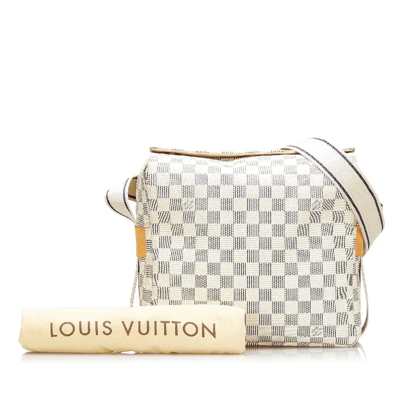 Louis Vuitton bags with a detachable mobile phone holder for convenienceLouis Vuitton Naviglio Damier Azur Canvas