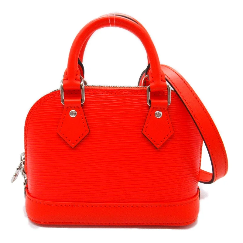 Louis Vuitton bags with a snap - button closure and a decorative charm for styleLouis Vuitton Nano Alma 2w Shoulder Bag 2way Shoulder Bag Leather  Orange Minnesota M82404