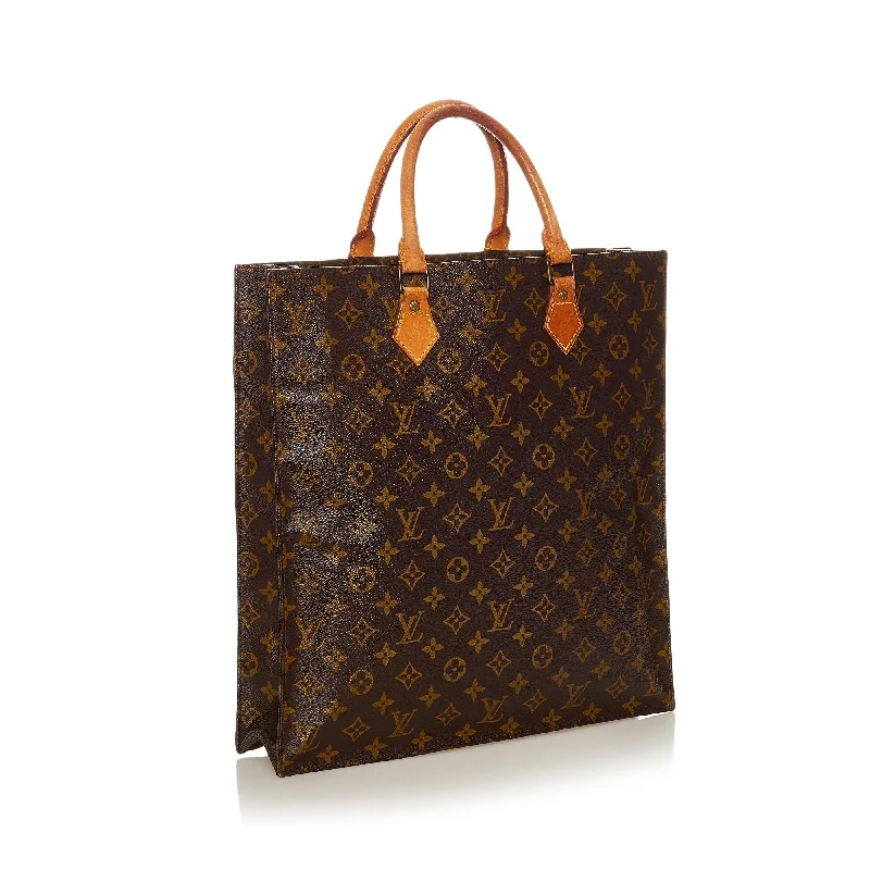 Louis Vuitton bags with a magnetic snap closure for easy accessLouis Vuitton Monogram Sac Plat (27809)