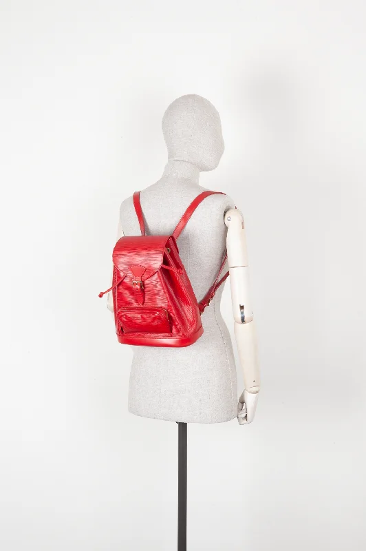 Louis Vuitton bags with a zip - around closure for enhanced securityLOUIS VUITTON Montsouris MM Backpack LE Epi Red