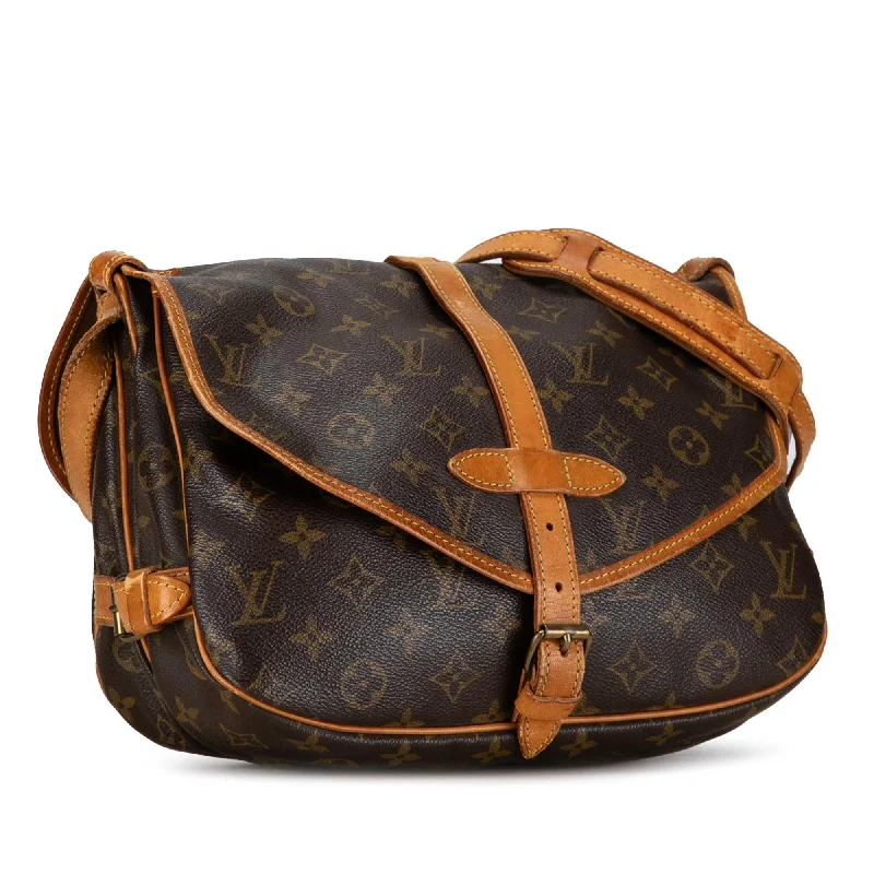 Louis Vuitton bags with a front - flap pocket for quick - access itemsLouis Vuitton Monogram Saumur 30 (xPHXnr)