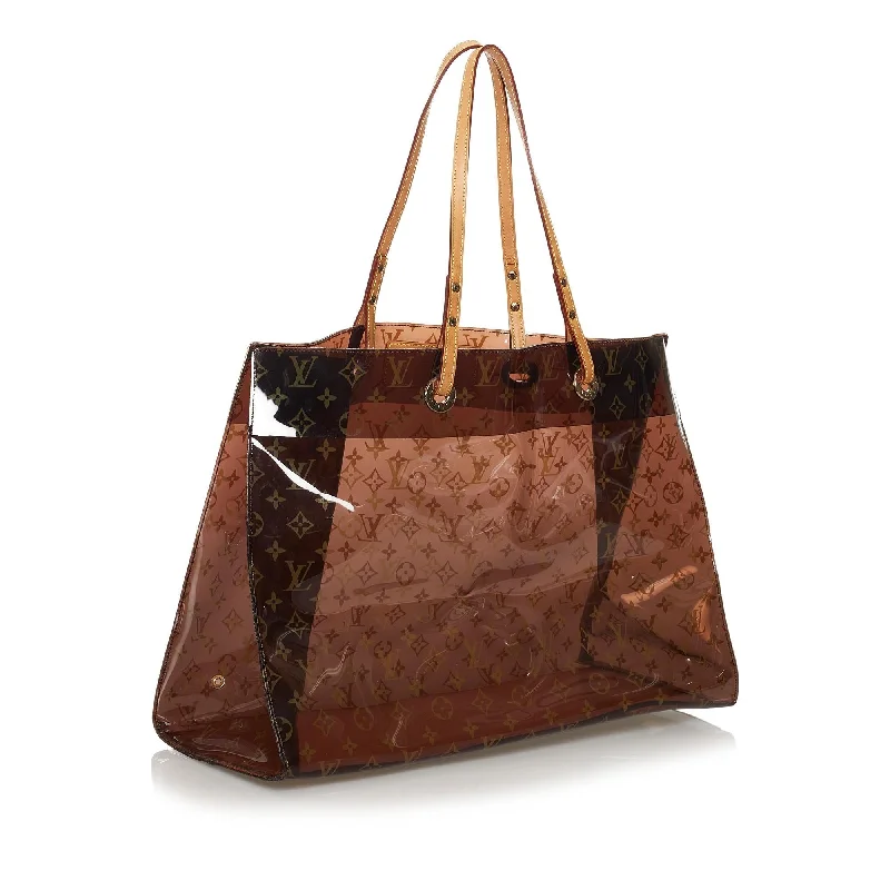 Louis Vuitton bags with a chain - link trim and a leather body for a modern edgeLouis Vuitton Monogram Vinyl Cabas Cruise (SHG-32601)