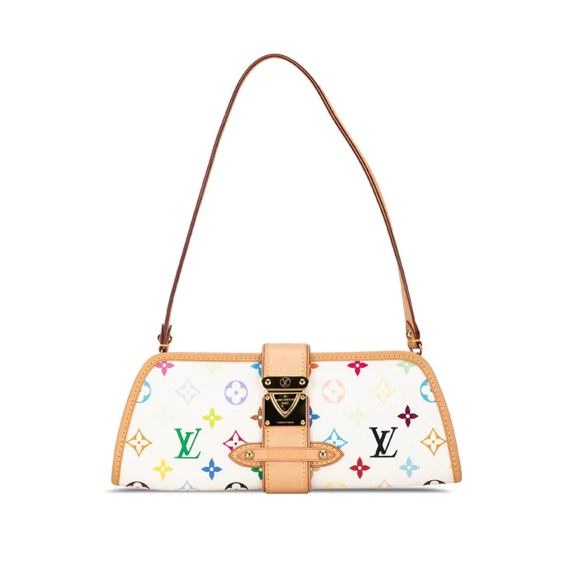 Louis Vuitton crossbody bags with a keychain holder for practicalityLouis Vuitton Multicolor Shirley Shoulder Bag M40049 Bronze White PVC Leather  Louis Vuitton