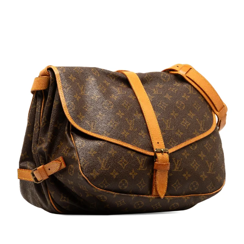 Louis Vuitton backpacks with a padded back panel for comfort during long - wearLouis Vuitton Monogram Saumur 35 (zyUtQf)