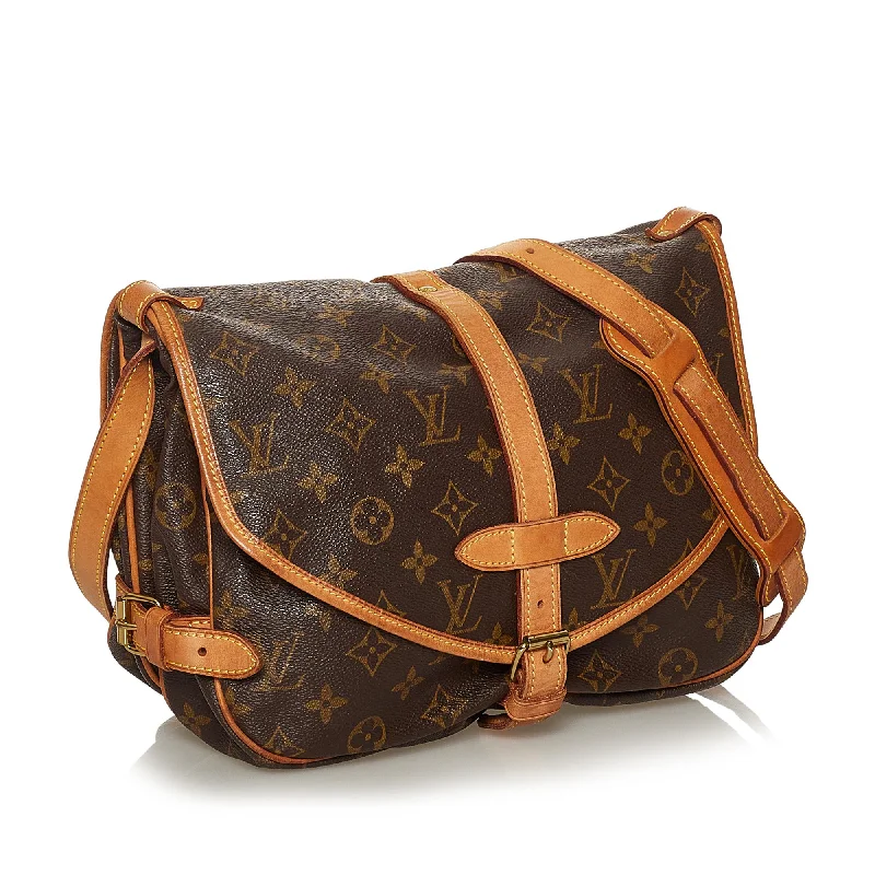 Louis Vuitton tote bags with a double - handle and shoulder - strap optionLouis Vuitton Monogram Saumur 30 (28464)