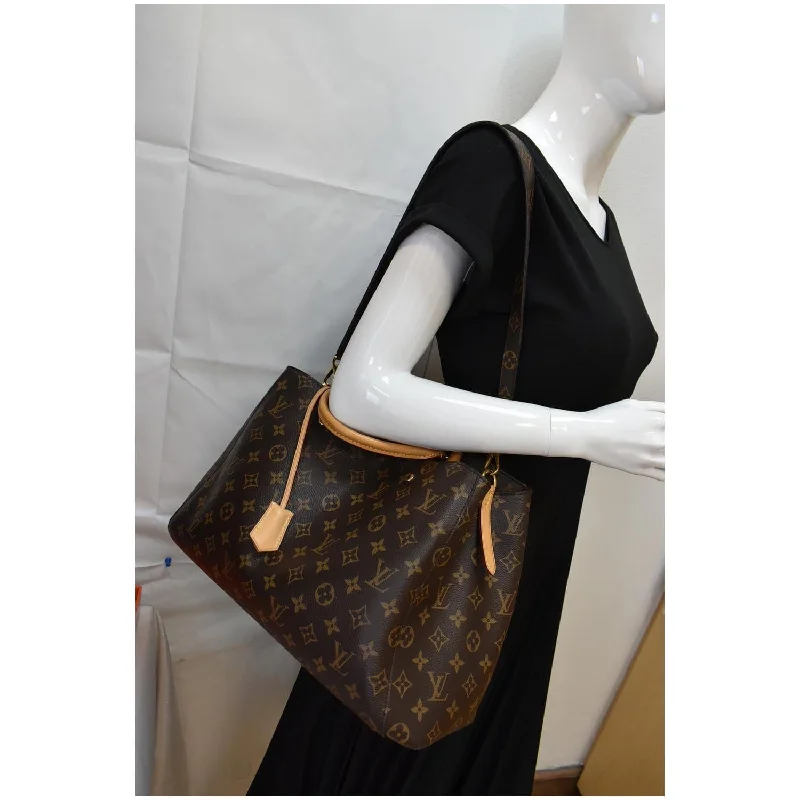 Louis Vuitton tote bags with a double - handle and shoulder - strap optionLOUIS VUITTON Montaigne GM Monogram Canvas Shoulder Bag Brown