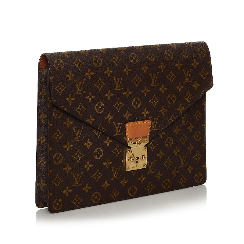 Louis Vuitton Twist bags with a snakeskin - effect panel for a bold lookLouis Vuitton Monogram Porte Documents Senateur (30029)