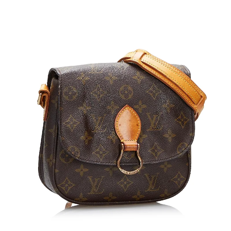 Louis Vuitton handbags with a patent - leather finish for a shiny lookLouis Vuitton Monogram Saint Cloud PM (KjWDGS)