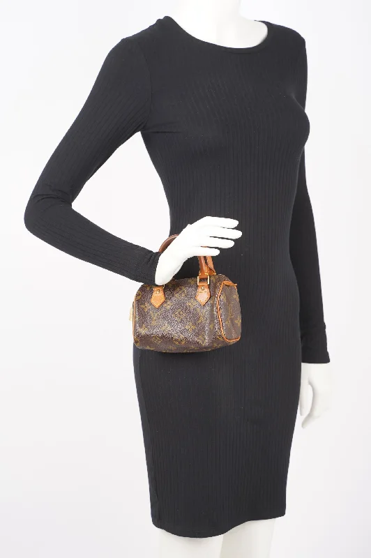 Louis Vuitton Alma bags featuring the signature top - handle designLouis Vuitton Nano Speedy Monogram / Brown Canvas