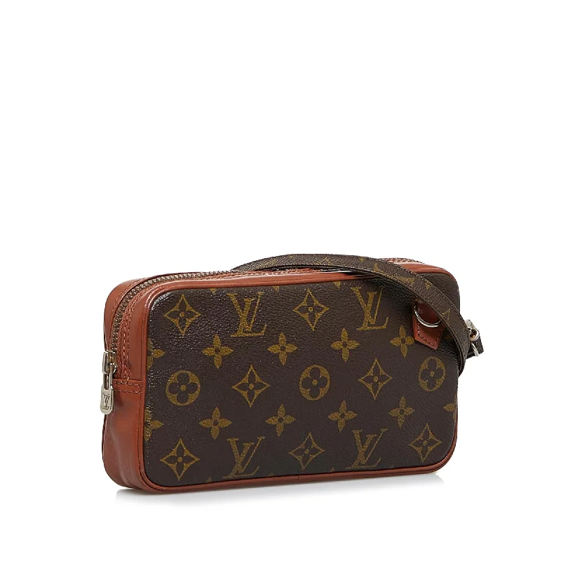 Louis Vuitton backpacks with a multi - pocket organization for functionalityLouis Vuitton Monogram Pochette Marly Bandouliere (tJJjnH)