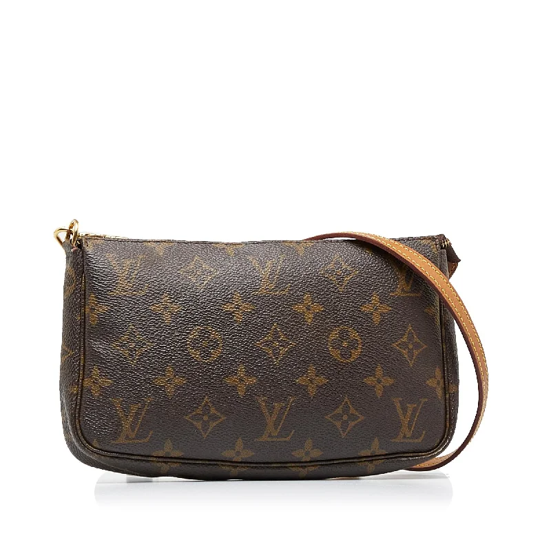 Louis Vuitton tote bags with a printed LV logo on the front for brand visibilityLouis Vuitton Monogram Pochette Accessoires Long Strap (B9aby9)