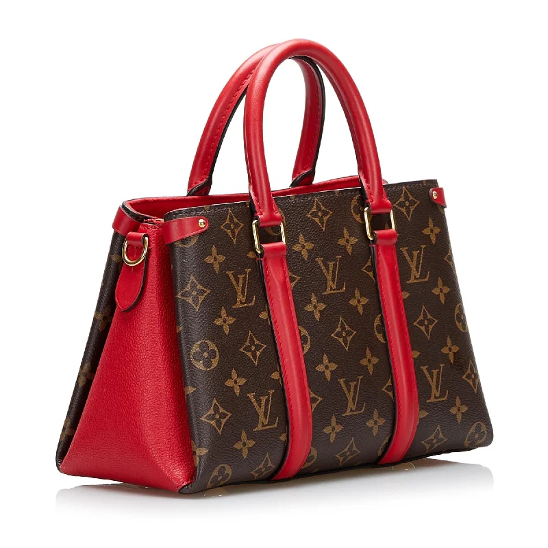 Louis Vuitton bags with a snap - button closure and a decorative charm for styleLouis Vuitton Monogram Soufflot BB (hEjg98)