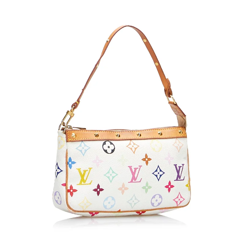 Louis Vuitton bags with a detachable mirror inside for on - the - go touch - upsLouis Vuitton Multi-Pochette Accessoires Multicolor Monogram Canvas