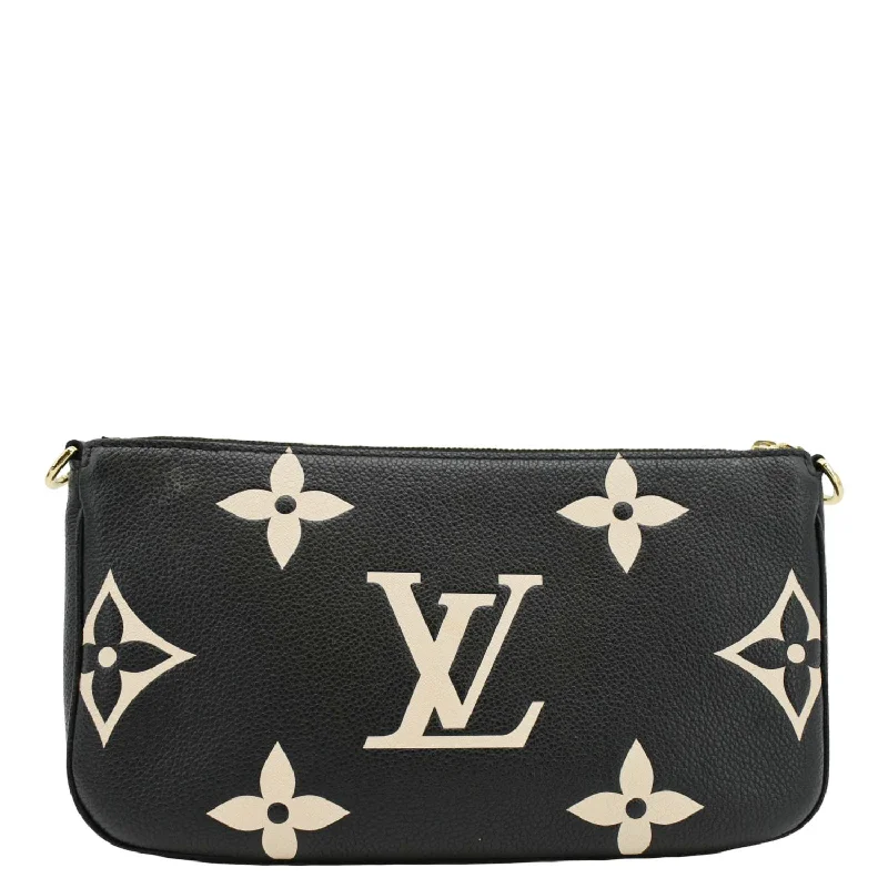 Louis Vuitton bags with a front - flap pocket for quick - access itemsLOUIS VUITTON Multi Pochette Accessoires Monogram Empreinte Crossbody Bag Bicolor