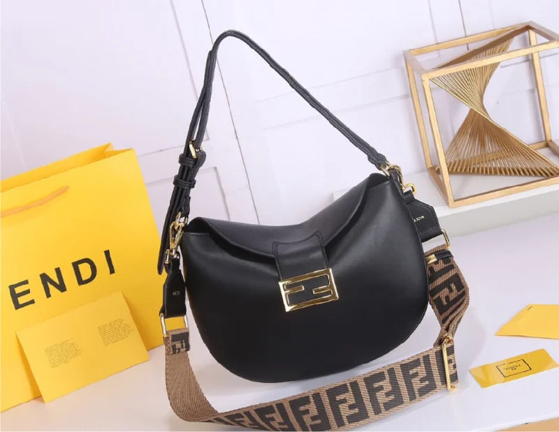 Fendi crossbody bags with a keychain holder for practicality and easy access to keysLeather fendi woman handbag