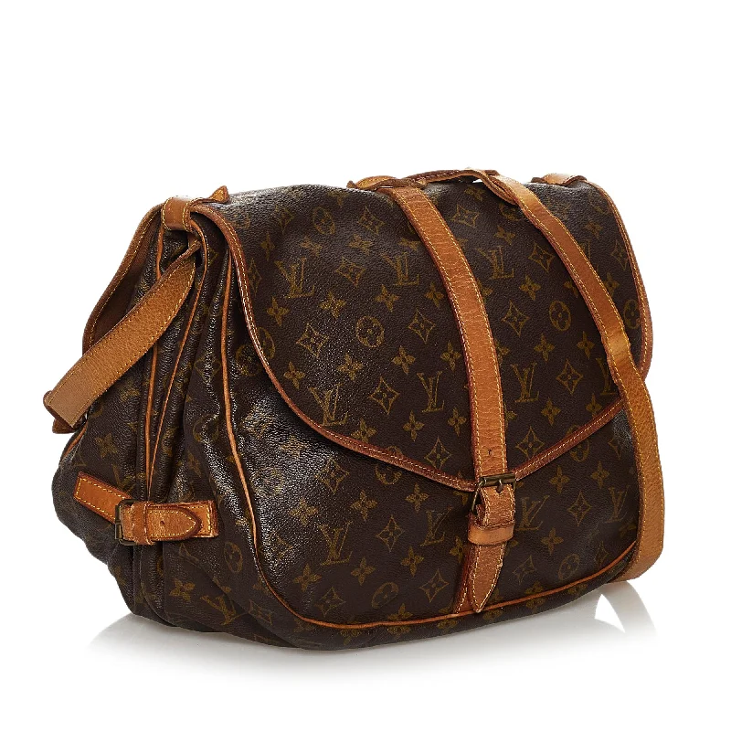 Louis Vuitton tote bags with a spacious interior and multiple pocketsLouis Vuitton Monogram Saumur 25 (29783)