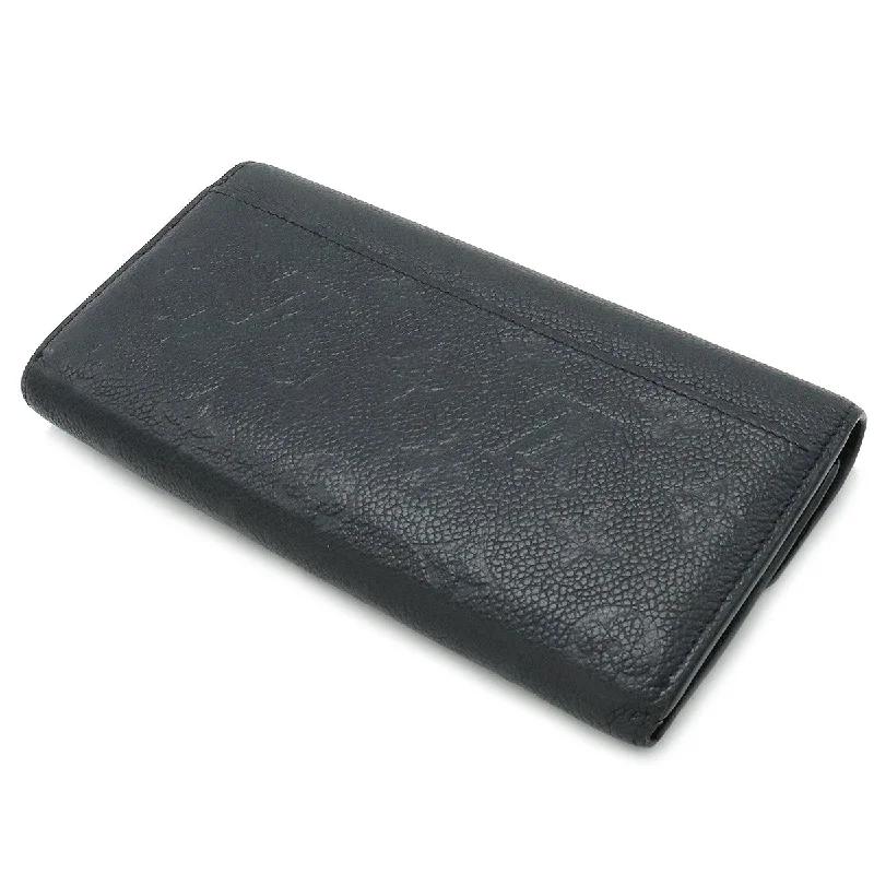 Louis Vuitton handbags with a patent - leather finish for a shiny lookLouis Vuitton Monograms Portfolio Portfolio Sarah Two Folded Wallet Two Folded Wallet Leather Noir Black M61182