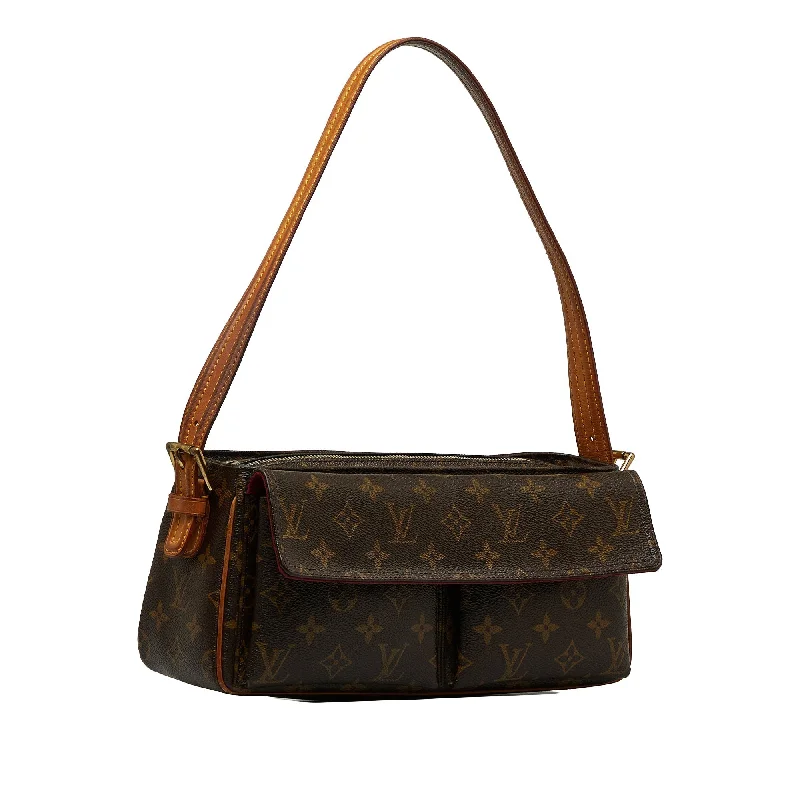 Louis Vuitton handbags with a back - zip pocket for storing valuablesLOUIS VUITTON Monogram Viva Cite MM Shoulder Bag