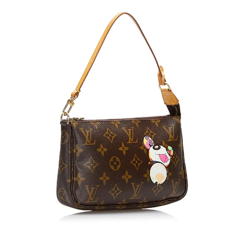 Louis Vuitton Alma bags with a leather - wrapped handle for a luxurious feelLouis Vuitton Monogram Pochette Accessoires Takashi Murakami Panda (37839)