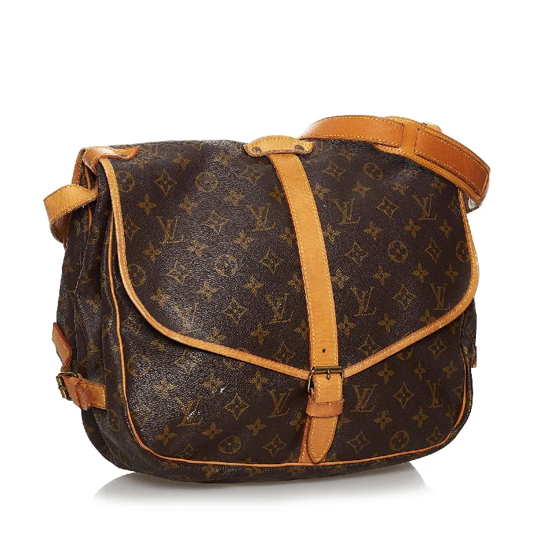 Louis Vuitton bags with a magnetic snap closure for easy accessLouis Vuitton Monogram Saumur 35 (36588)