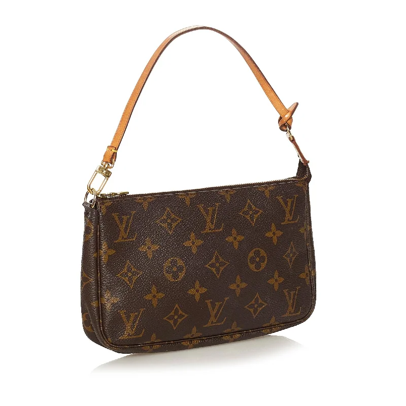 Louis Vuitton Speedy bags in monogram canvas for a classic lookLouis Vuitton Monogram Pochette Accessoires 34581)