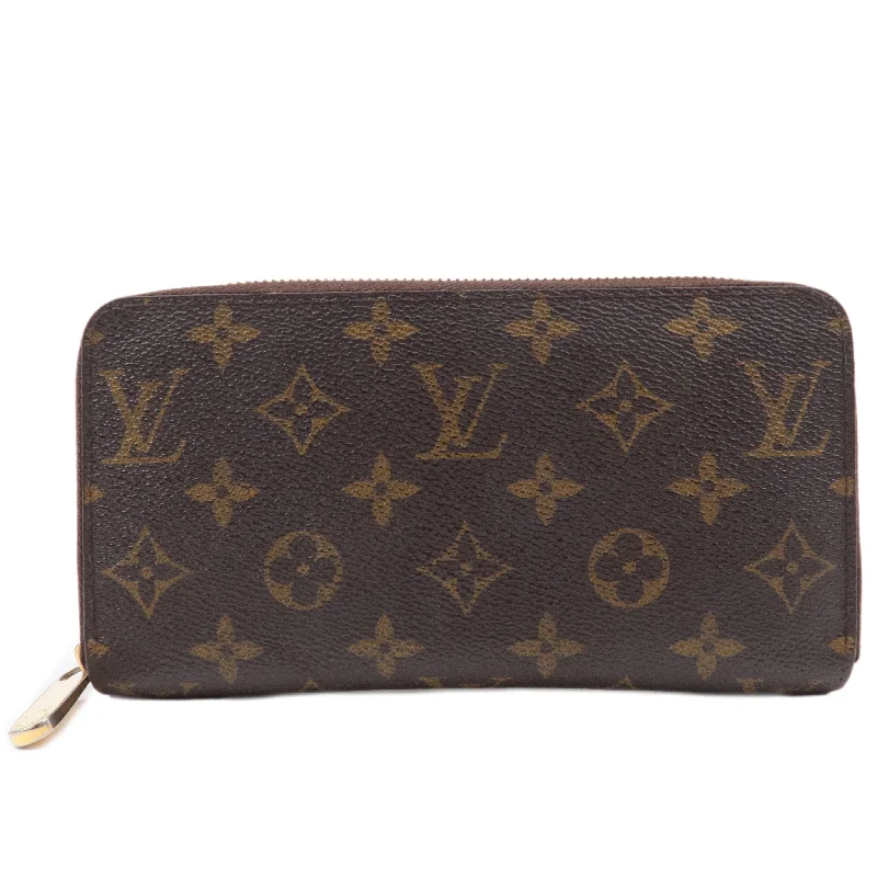 Louis Vuitton backpacks with a padded back panel for comfort during long - wearLouis Vuitton Monogram Zippy Wallet Zip Round Long Wallet M60017