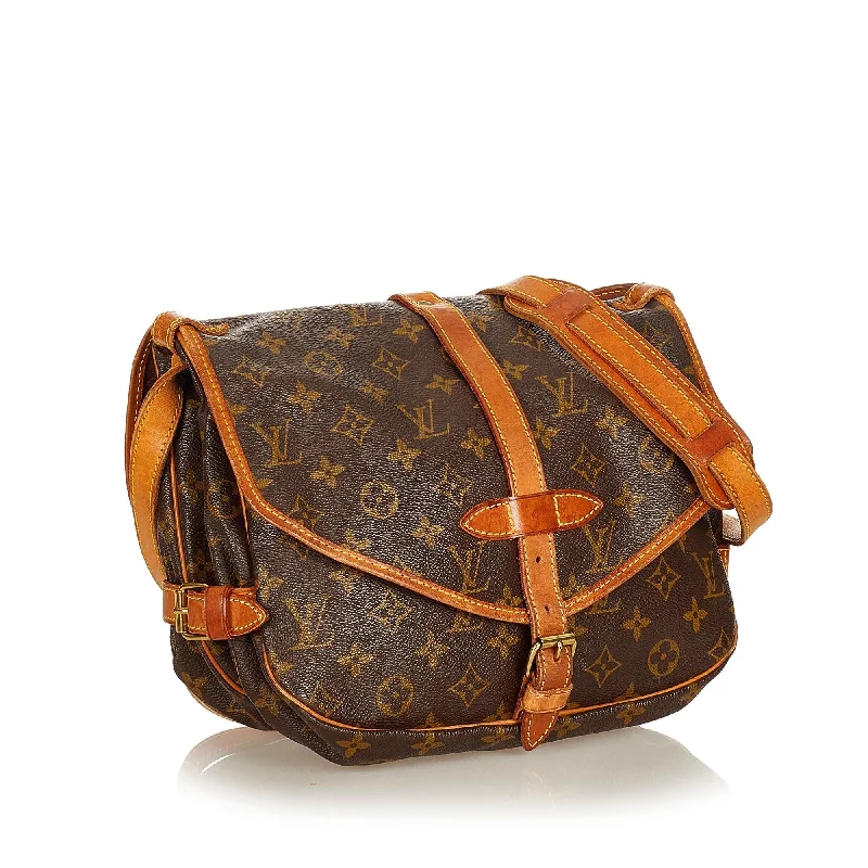 Louis Vuitton bags with a front - flap pocket for quick - access itemsLouis Vuitton Monogram Saumur 30 (26852)