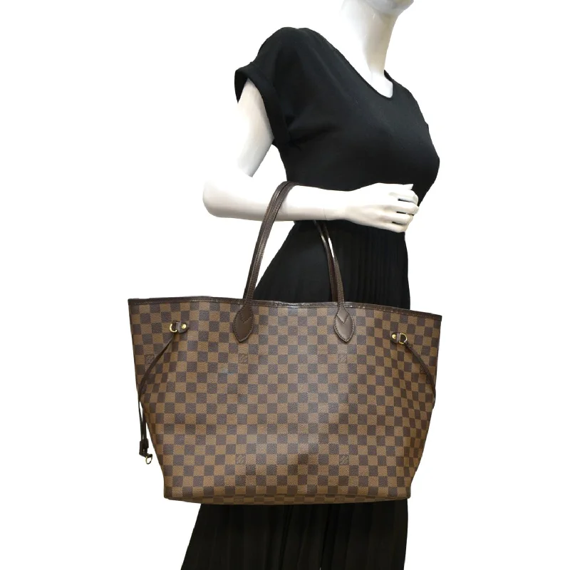 Louis Vuitton crossbody bags with adjustable shoulder straps for comfortLOUIS VUITTON Neverfull GM Damier Ebene Tote Shoulder Bag Brown