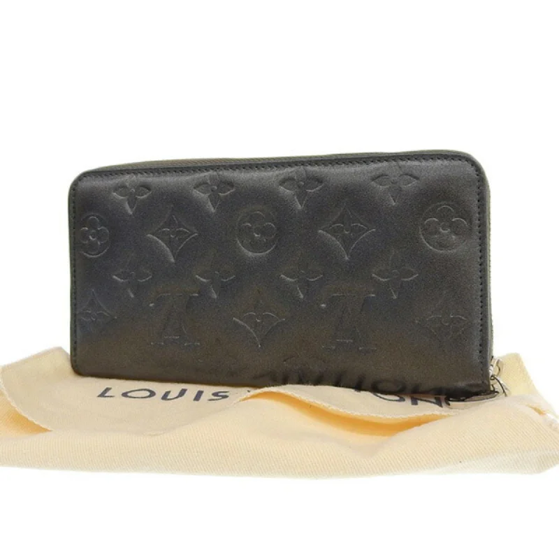 Louis Vuitton bags with a magnetic snap closure for easy accessLOUIS VUITTON Monogram Zippy Long Wallet M81763 Gray Ladies