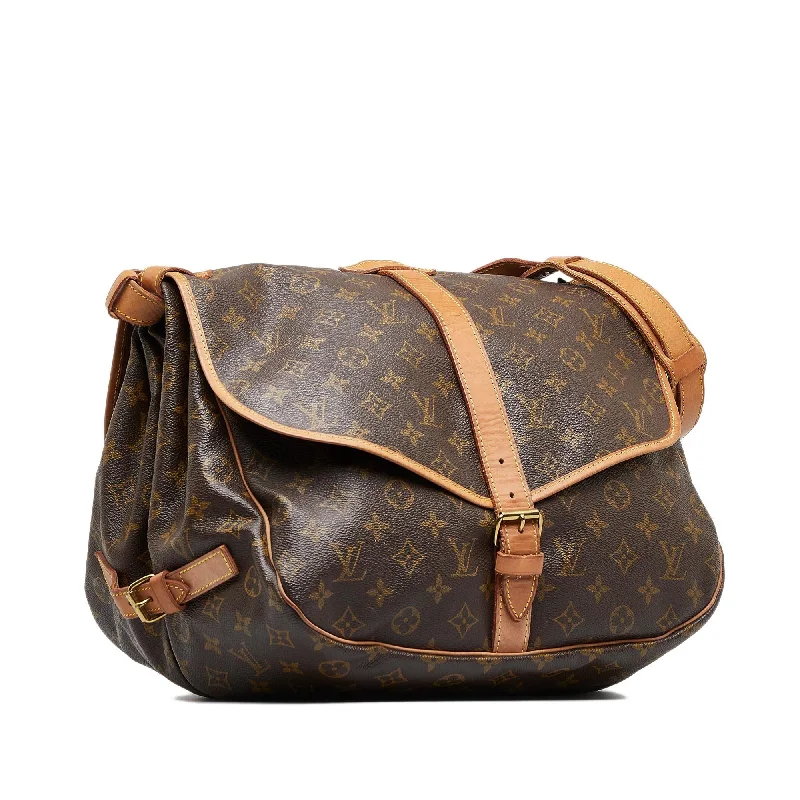 Louis Vuitton backpacks with a hidden back pocket for securityLouis Vuitton Monogram Saumur 35 (P8frKY)