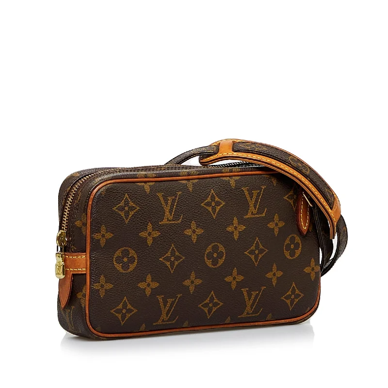 Louis Vuitton tote bags with a double - handle and shoulder - strap optionLouis Vuitton Monogram Pochette Marly Bandouliere (Q1HIos)