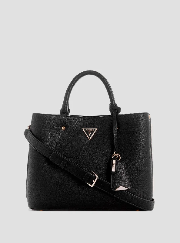 Guess bags perfect for a laid-back yet stylish lookBlack Meridian Girlfriend Satchel Bag