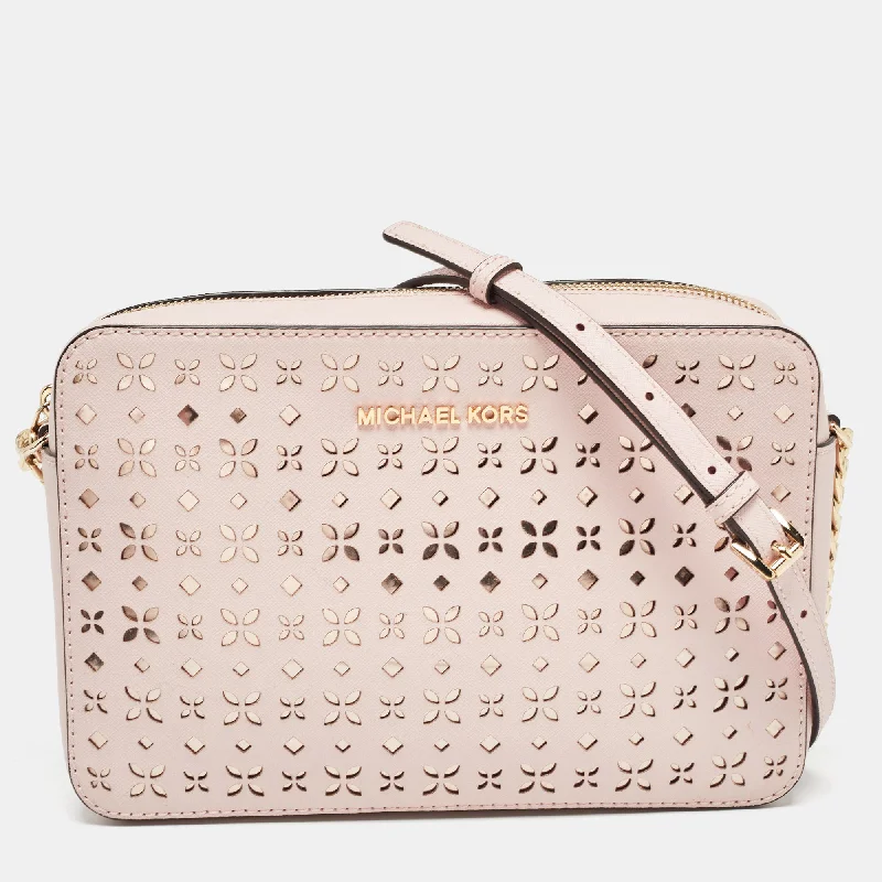 Michael Michael Kors Bags for bridesmaids to match the bridal partyLight Pink Leather Lasercut East West Crossbody Bag