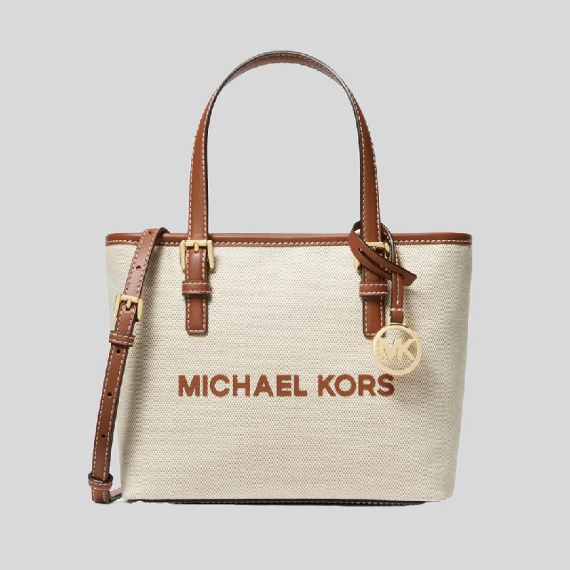 Michael Michael Kors Bags for solo travelers for a sense of luxury on the goMICHAEL KORS Jet Set Travel Extra-Small Canvas Top-Zip Tote Bag Luggage 35S4GTVT0C