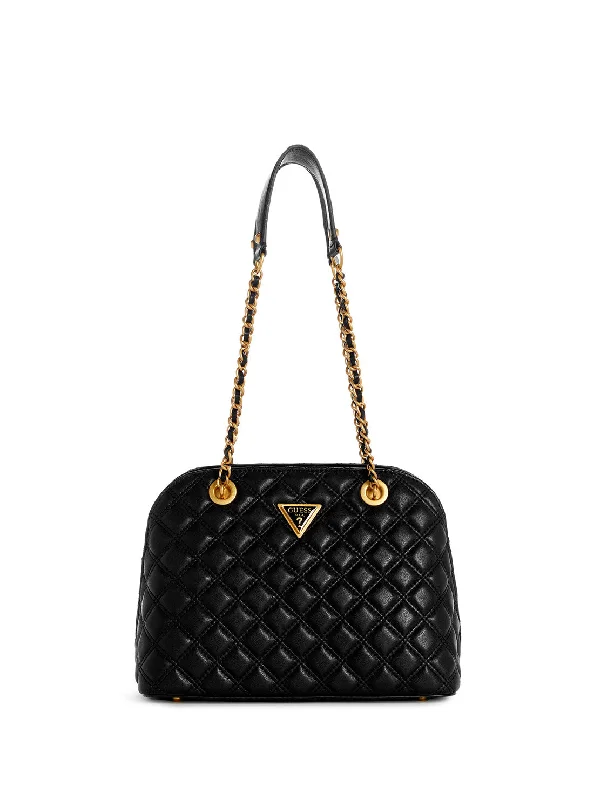 Guess bags with practical compartments for organizationBlack Giully Dome Satchel Bag