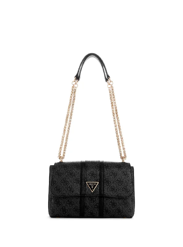 Guess bags with animal print designsBlack Logo Noreen Crossbody Bag