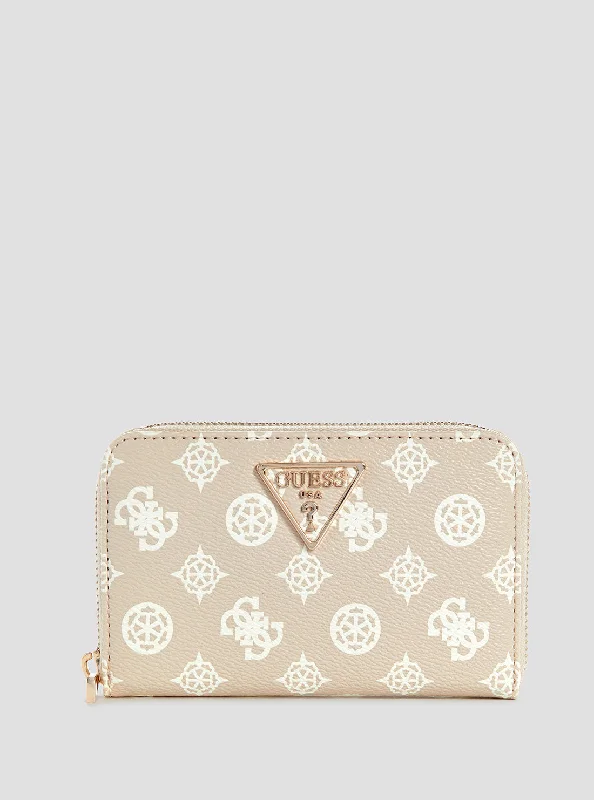 Guess bags with a functional, spacious designBeige Logo Medium Wallet