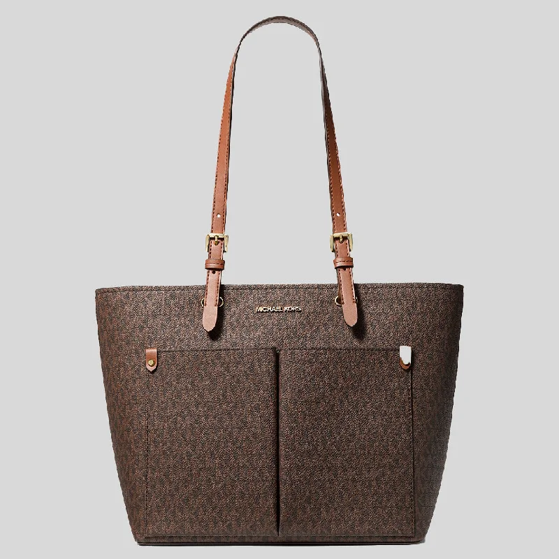 Michael Michael Kors Bags for bridesmaids to match the bridal partyMichael Kors Jet Set Medium Logo Pocket Tote Bag Brown 35F3GTVT3B