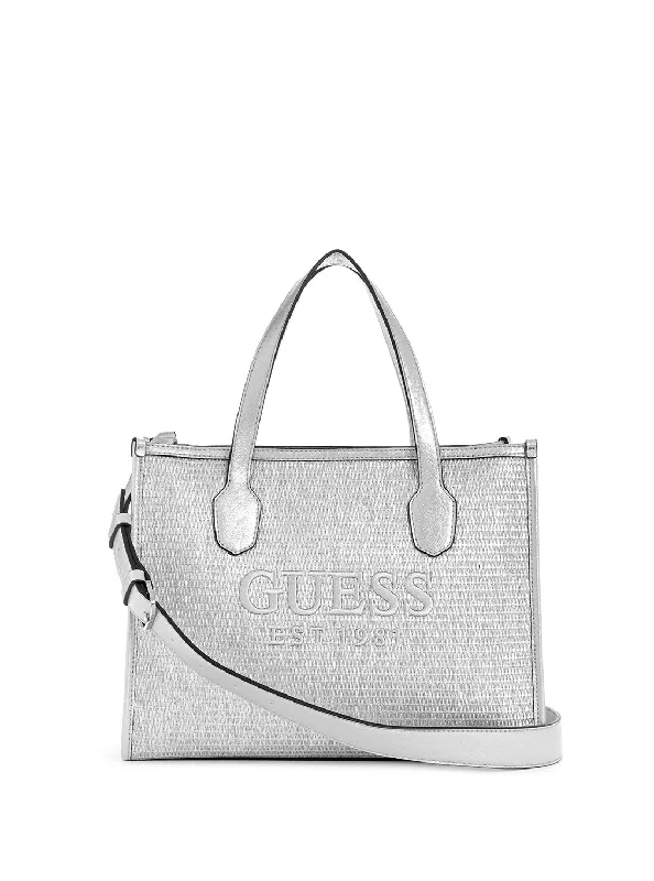 Guess bags for fashion-forward womenSilver Silvana Tote Bag