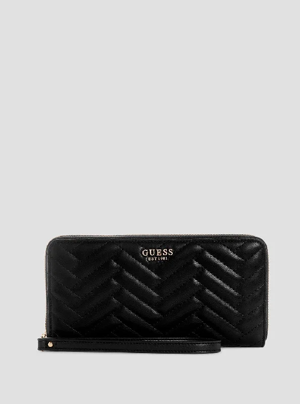 Guess bags for women in 2025 fashion trendsBlack Anning Large Zip Wallet