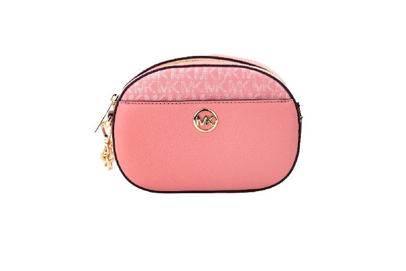 Michael Michael Kors Bags for DIY craft fairs to carry suppliesMichael Kors Jet Set Glam Tea Rose Leather Oval Crossbody Handbag Purse